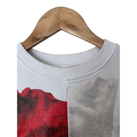 Alexander McQueen McQ Rose Crewneck Sweatshirt Pullover XS 1337 - Picture 3 of 10